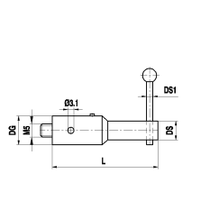M5 титановый держатель поворотного щупа, L 40 мм, для систем ZEISS A-5555-0118